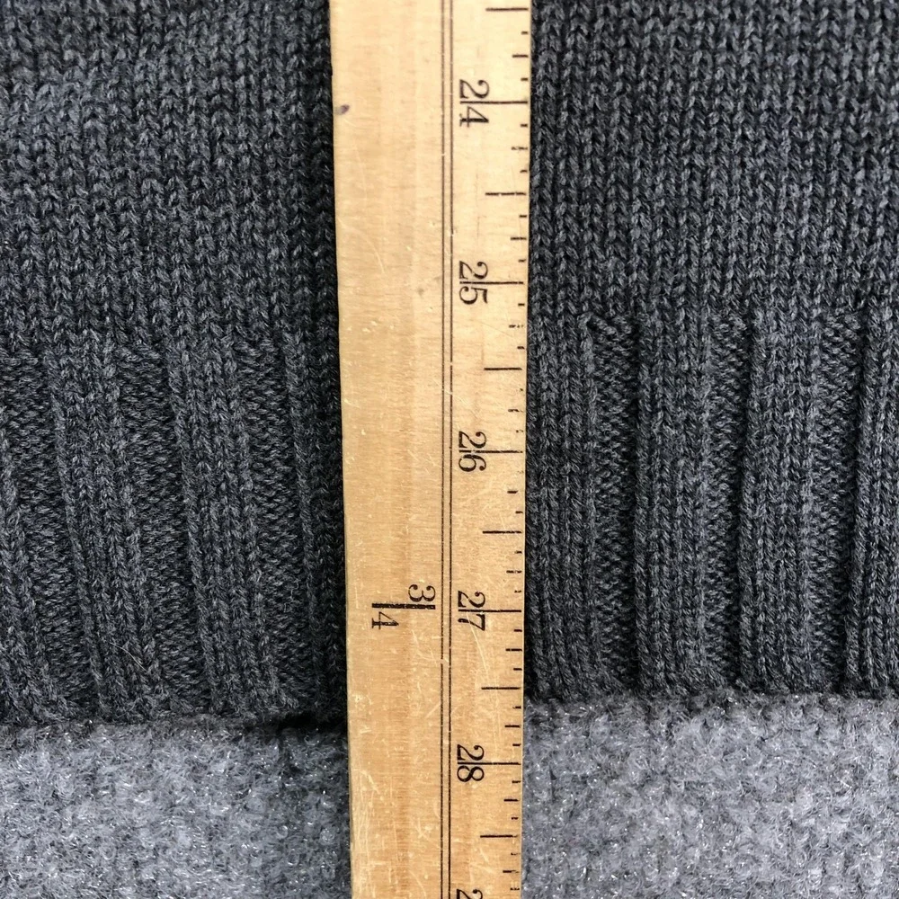 Old Navy Sweater Mens Large Gray Stripe Crewneck Cotton Knit Pullover Casual